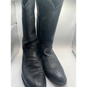 Justin Boots Black Leather Men's Boots
